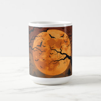 Caneca de Café de Halloween da Floresta Assombrada
