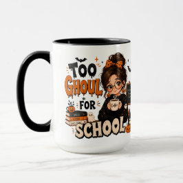 Caneca de café de Halloween para professor de pret