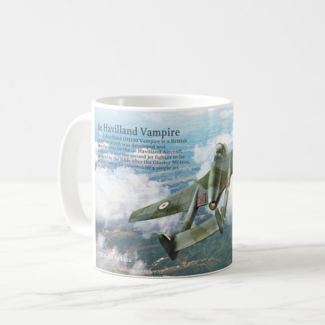 Caneca De Café de Havilland Vampire (Frente Esquerda)