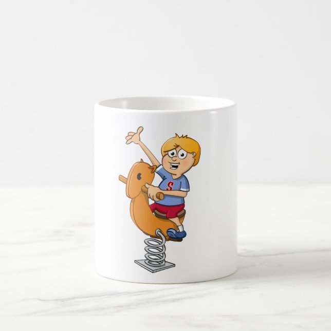 Caneca De Café De jongen op de wipkip. (Centro)
