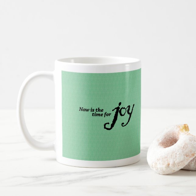 Caneca de café de Joy, inspiradora e colorida (Com Donut)