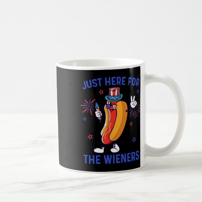 Caneca De Café De Julho Wieners Eua American Flag Patriotic Men B (Direita)