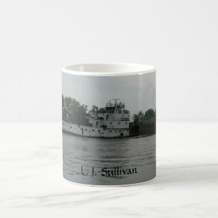 Caneca de café de L.J. Sullivan do Towboat por
