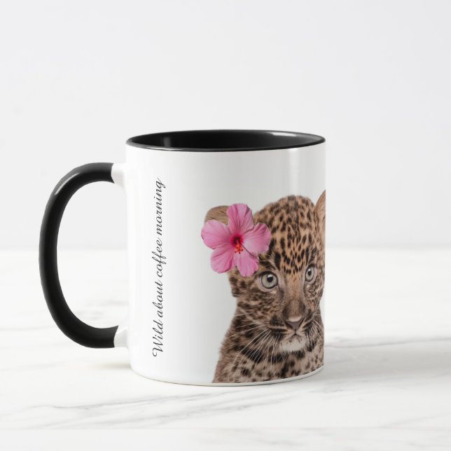 Caneca de café de leopardo fofa (Esquerda)