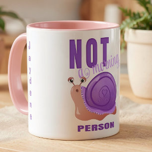 Caneca de café de lesma sonolenta engraçada com co