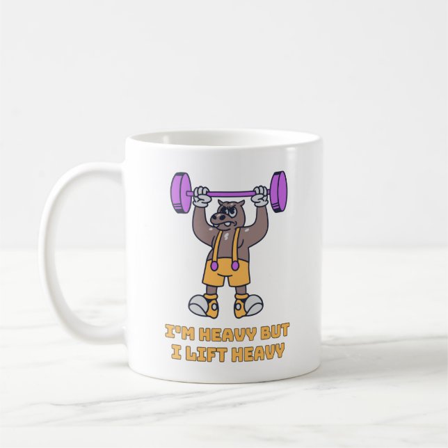 Caneca de Café de Levantamento de Peso de Urso Eng (Esquerda)