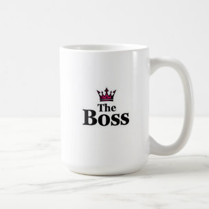 Caneca de Café de Liderança Divertida com Coroa pa