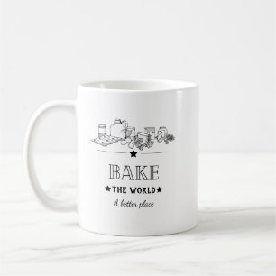 Caneca de Café de Limpa Preto e Branco Vintage par