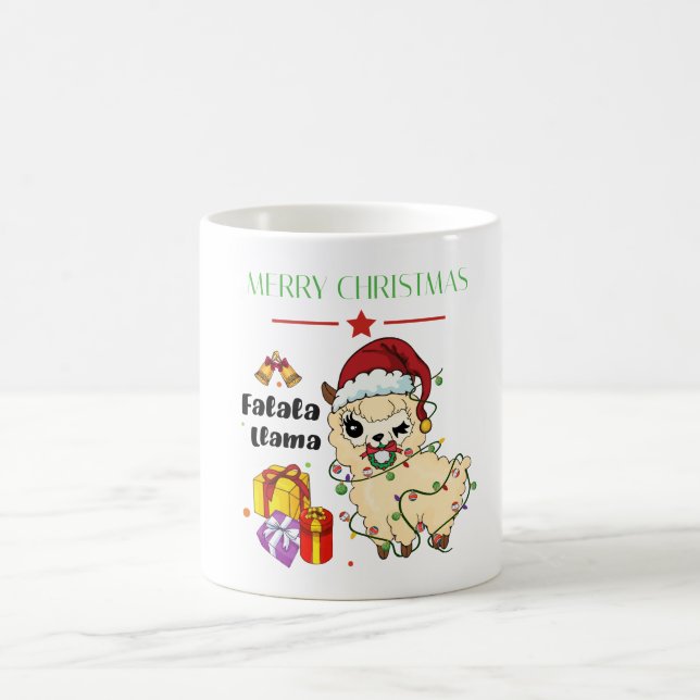Caneca de Café de Llama de Natal (Centro)