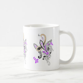 Caneca de Café de Luxo com Estampa Botânica Paisle