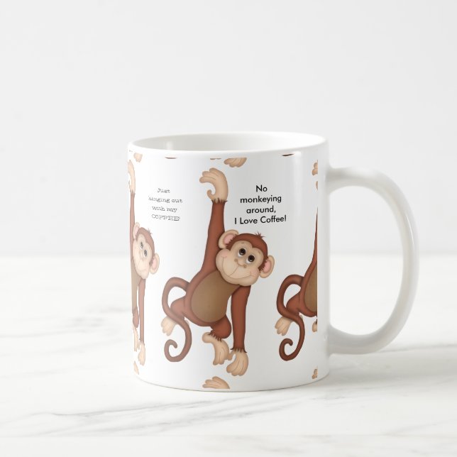 Caneca de café de macacos e de provérbios (Direita)
