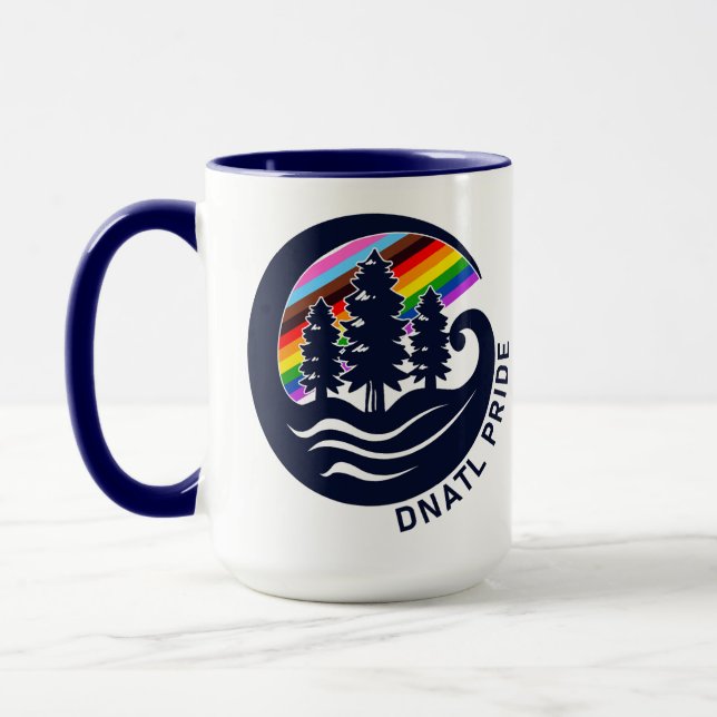 Caneca de café de madeira vermelha do orgulho DNAT (Esquerda)