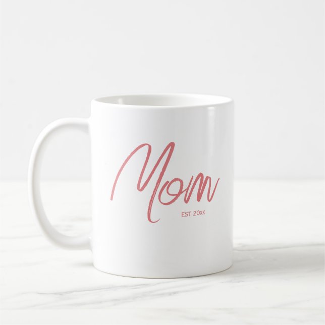 Caneca de Café de Mãe Estilosa com Ano de Estabele (Esquerda)