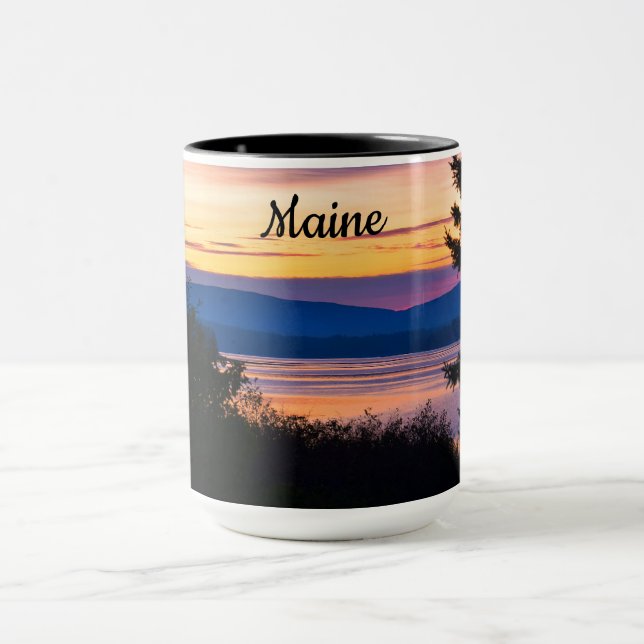 Caneca de café de Maine do nascer do sol (Centro)
