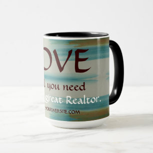 Caneca de Café de Marketing de Imobiliária de Arte