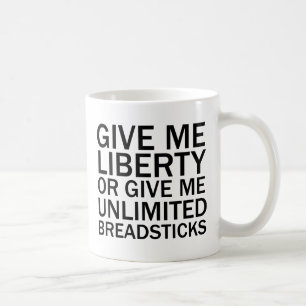 Caneca De Café Dê-Me Liberdade Ou Dê-Me Palitos Ilimitados