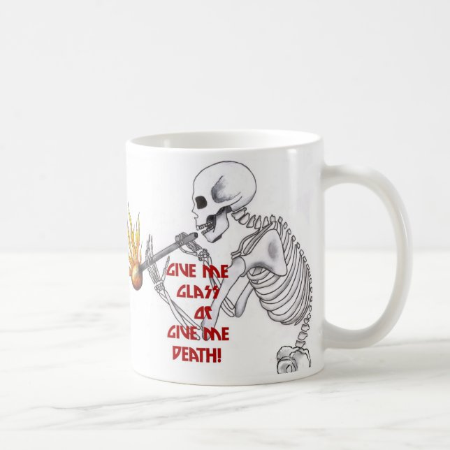 Caneca De Café Dê-me o vidro, ou dê-me a morte (Direita)