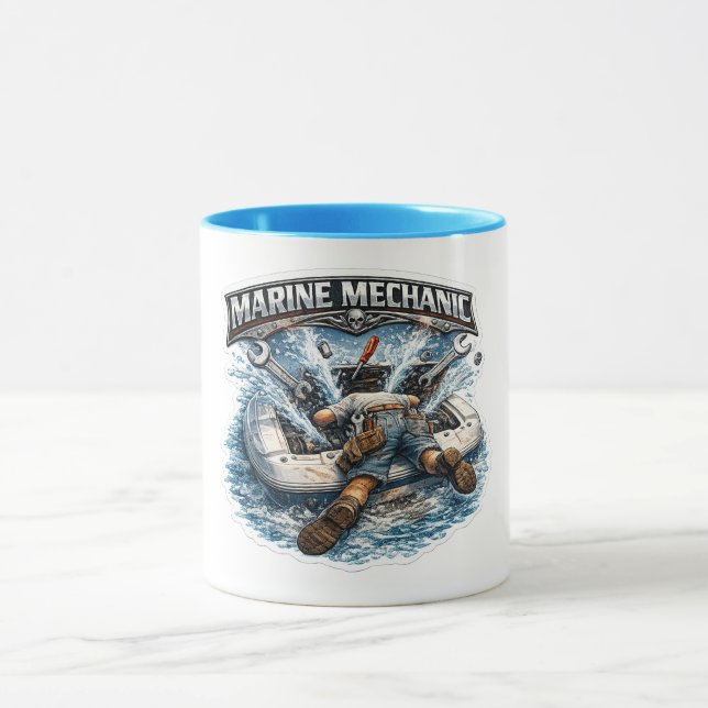 Caneca de Café de Mecânicos Marinhos (Centro)