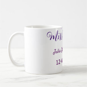 Caneca De Café De Miss a Mrs estrelas de arco de casamento noivad