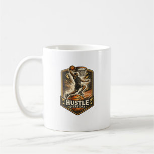 Caneca de Café de Motivação de Basquete 'Trabalhe 