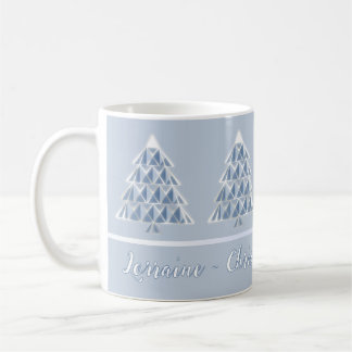 Caneca de Café de Natal Azul Pó Joyoux Noel