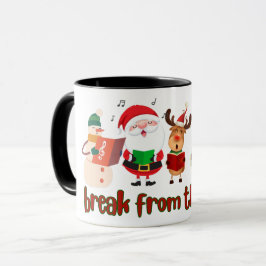 Caneca de Café de Natal Cantando