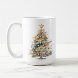 Caneca de café de Natal com aquarela
