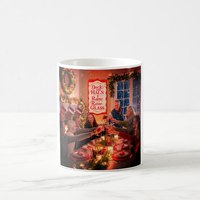 caneca de café de Natal com muitas celebrações. (Centro)