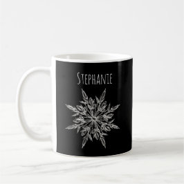 Caneca de Café de Natal Cristal de Gelo Floco de N