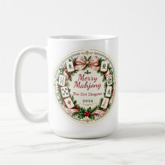 Caneca de café de Natal de Mahjong