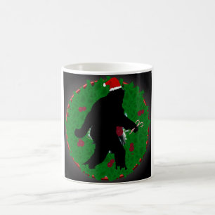 Caneca de café de Natal de Pé Grande