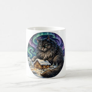 Caneca de Café de Natal do Gato de Yule