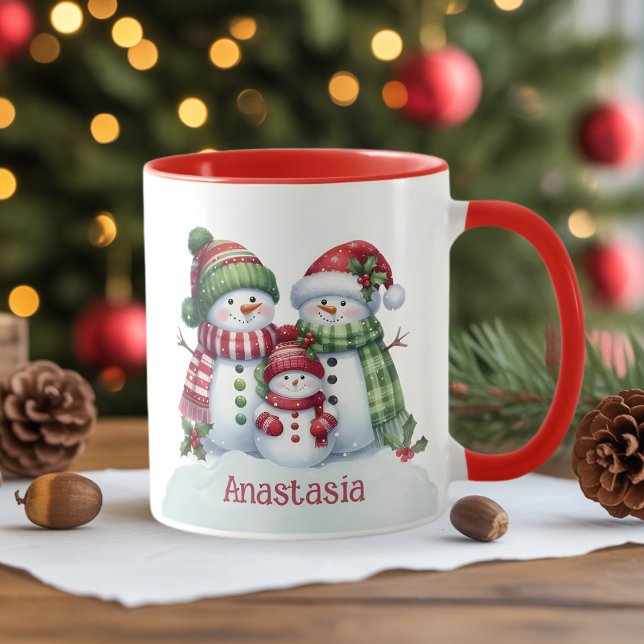 Caneca de Café de Natal Personalizada com Boneco d (Criador carregado)
