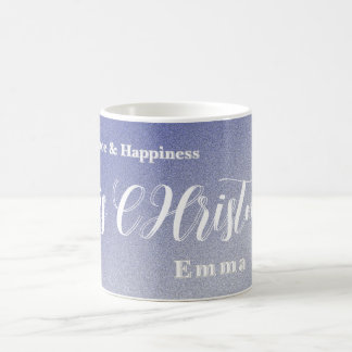 Caneca de Café de Natal Personalizada com Brilho A