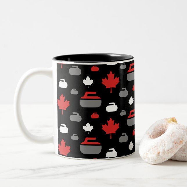 Caneca de café de ondulação das rochas de Canadá (Com Donut)