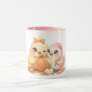 Caneca de Café de Pássaro de Halloween Fofo e Assu