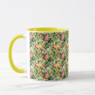 Caneca de Café de Pássaros Tropicais