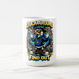 Caneca de café de pato engraçado com a frase em ne