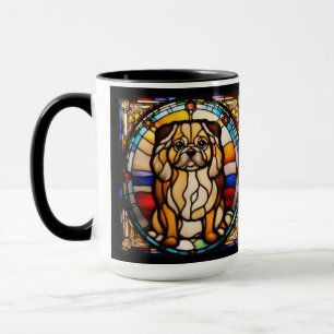 Caneca de café de pequinês fofinho