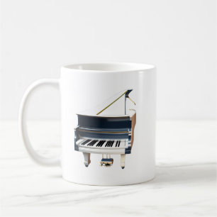 Caneca de café de piano branca