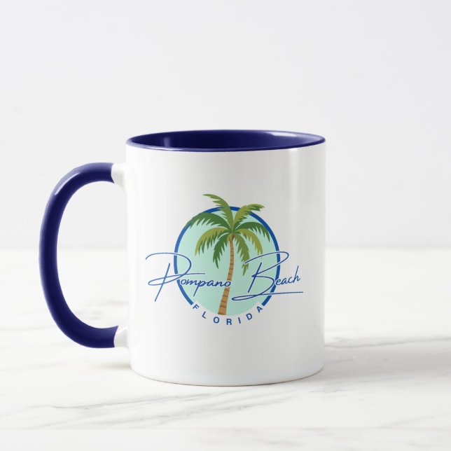 Caneca de café de Pompano Beach Flórida (Esquerda)