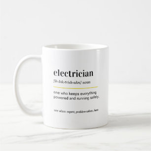 Caneca de Café de Presente Engraçada para Eletrici
