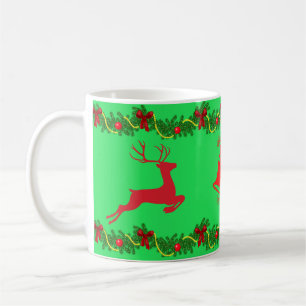 Caneca de café de rena de Natal