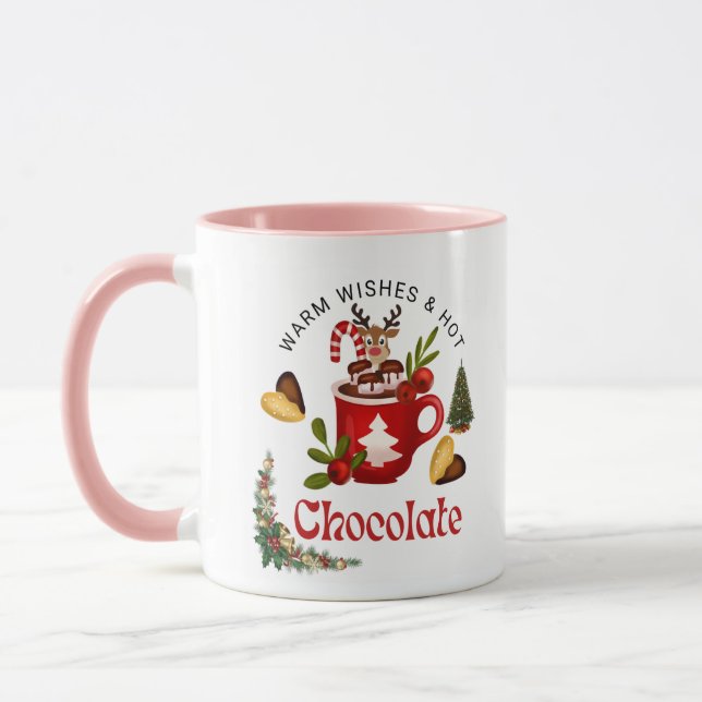 Caneca de café de rena de Natal Quente Fofa (Esquerda)