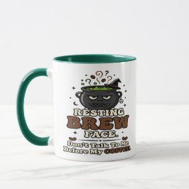 Caneca de Café de Rosto de Infusão Descansando no 