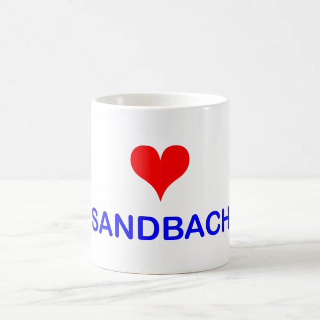 Caneca de café de Sandbach do amor (Centro)