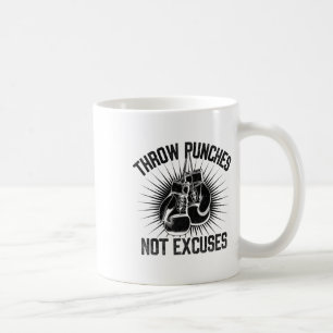 Caneca De Café Dê Socos Não Desculpas Boxeador Esportes Ginásio A