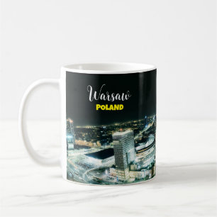 Caneca de café de souvenir de Varsóvia Polônia