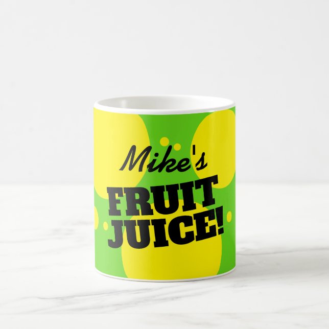 Caneca de café de suco de fruta engraçada com nome (Centro)