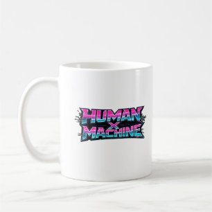 Caneca de Café de Tecnologia Futurista Humano × Má